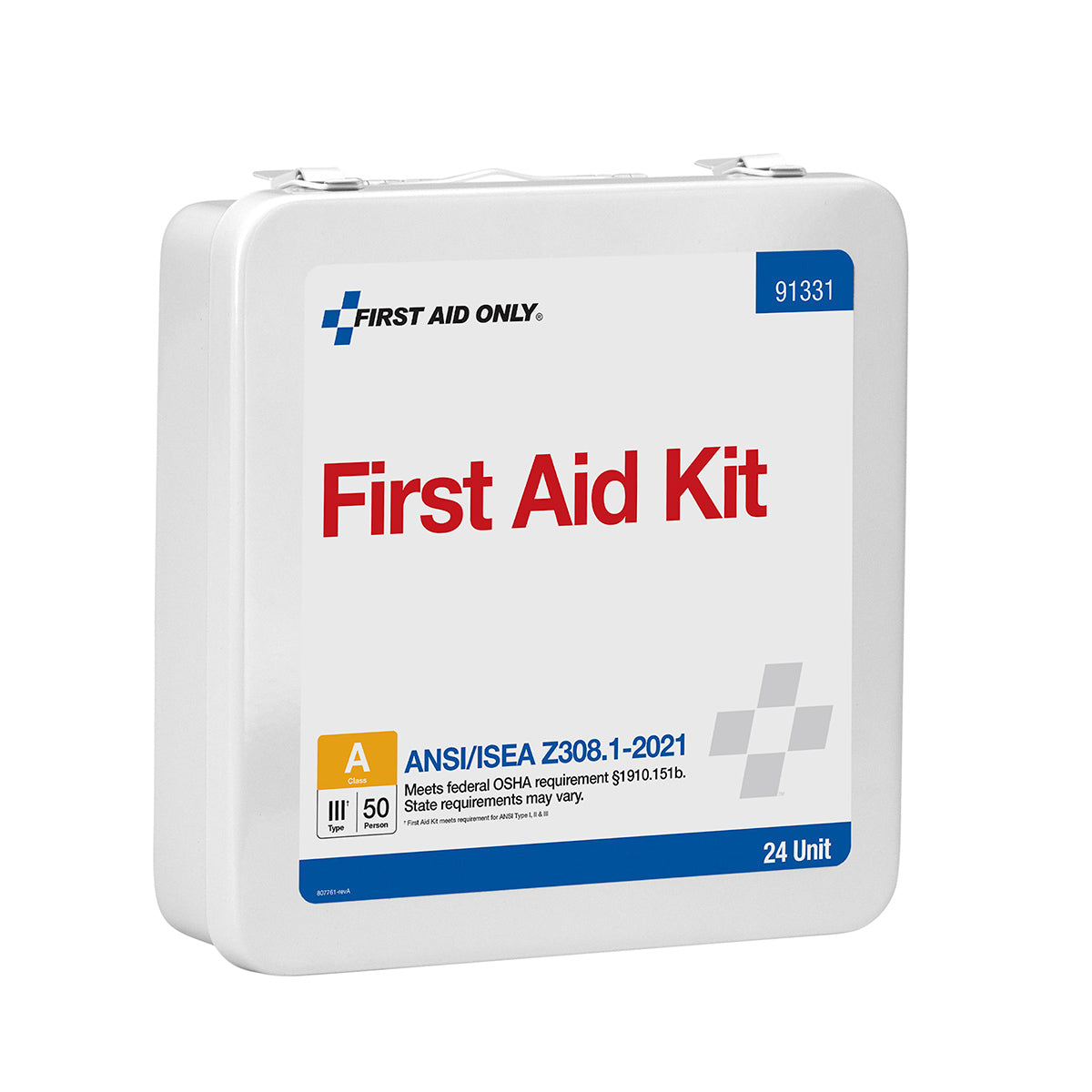 First Aid Only 50 Person ANSI A 24 Unit Metal Kit 2021 Compliant