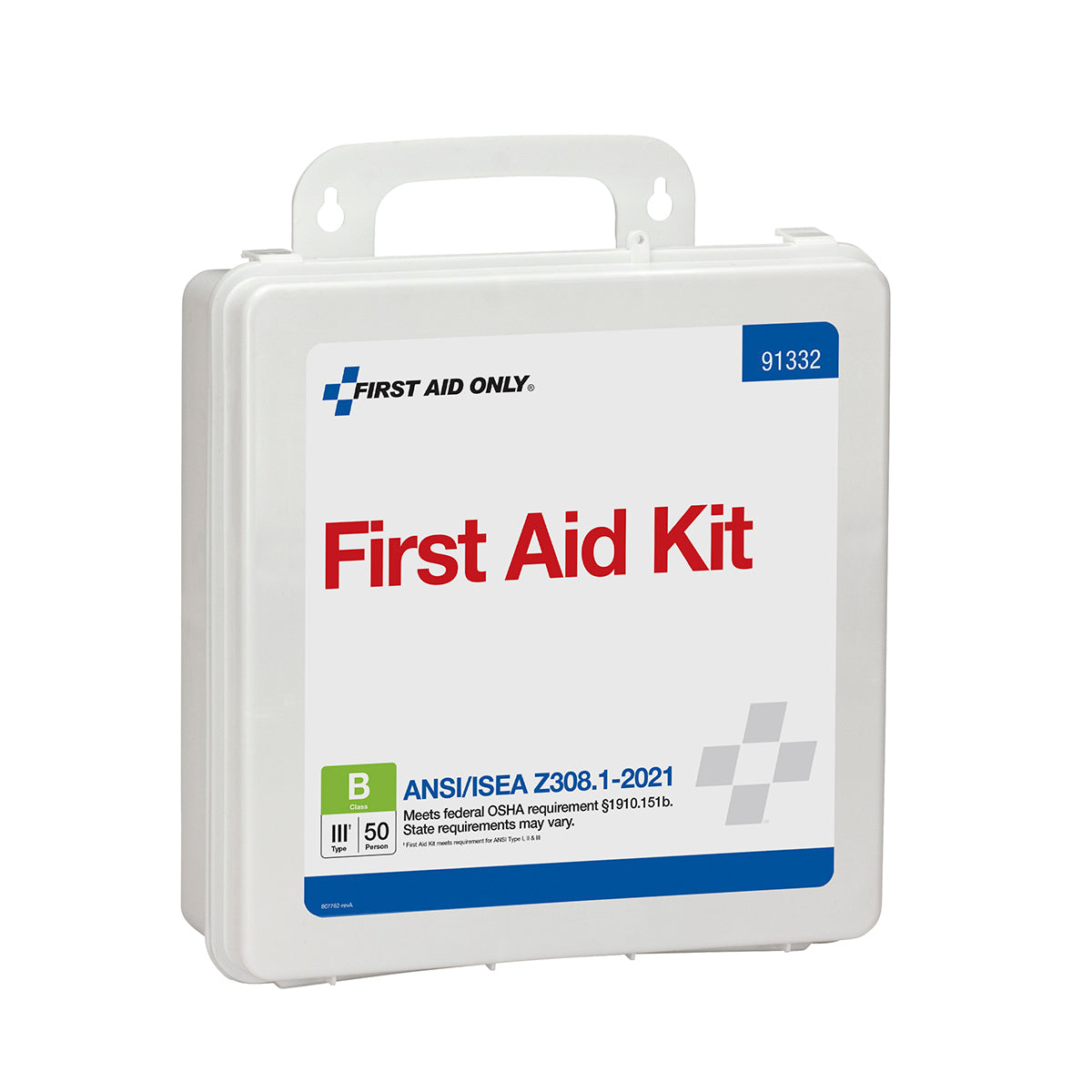 50 Person ANSI B Plastic First Aid Kit ANSI 2021 – firstaidonly