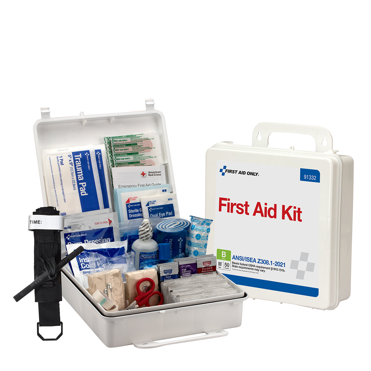 50 Person ANSI B Plastic First Aid Kit ANSI 2021 – firstaidonly