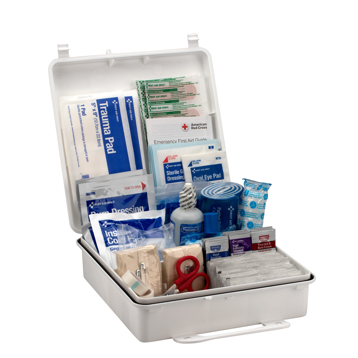 Bulk ANSI 2015 Compliant Class B Type III First Aid Kit for 50 People, 199 Pieces, Plastic Case