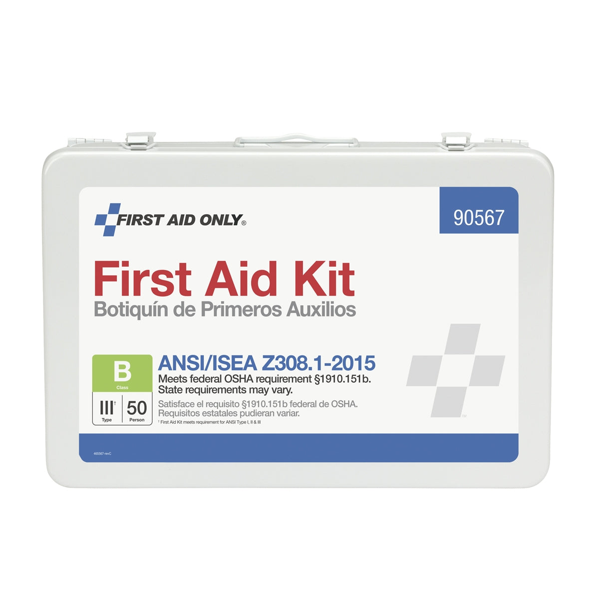 50 Person Bulk First Aid Metal Kit ANSI B Type III – firstaidonly