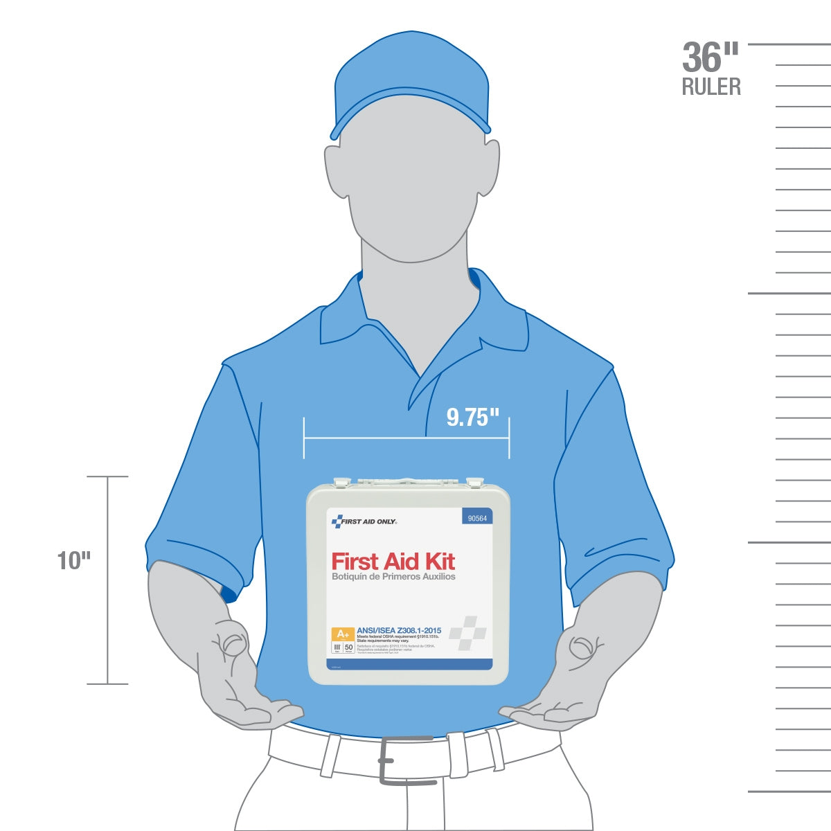 50 Person Bulk First Aid Metal Kit Weatherproof ANSI – firstaidonly