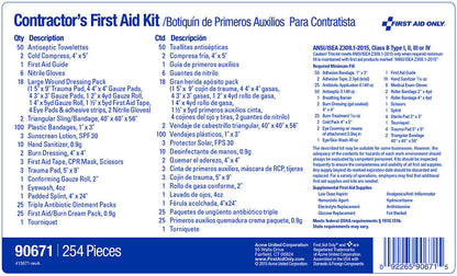 First Aid Only 50 Person Contractor ANSI B + Kit Metal Case Type III 2015 Compliant