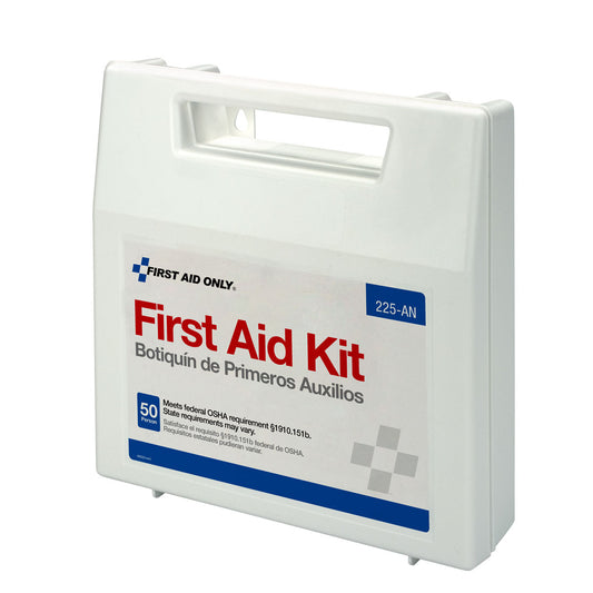 First Aid Only 50 Person Kit Plastic Case with Dividers