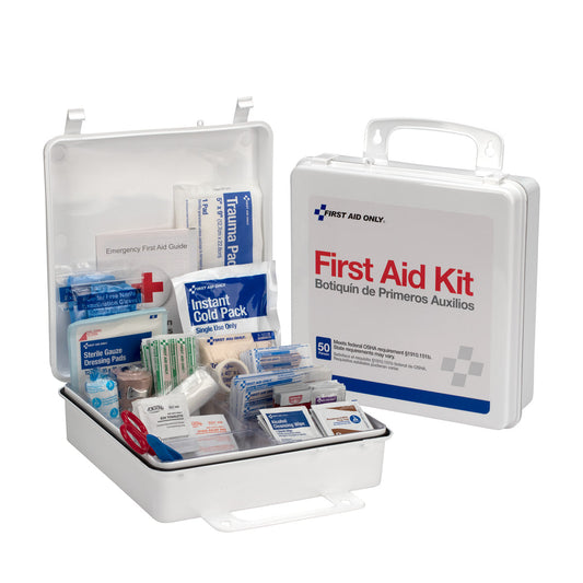 First Aid Only 50 Person Kit Weatherproof Plastic Case