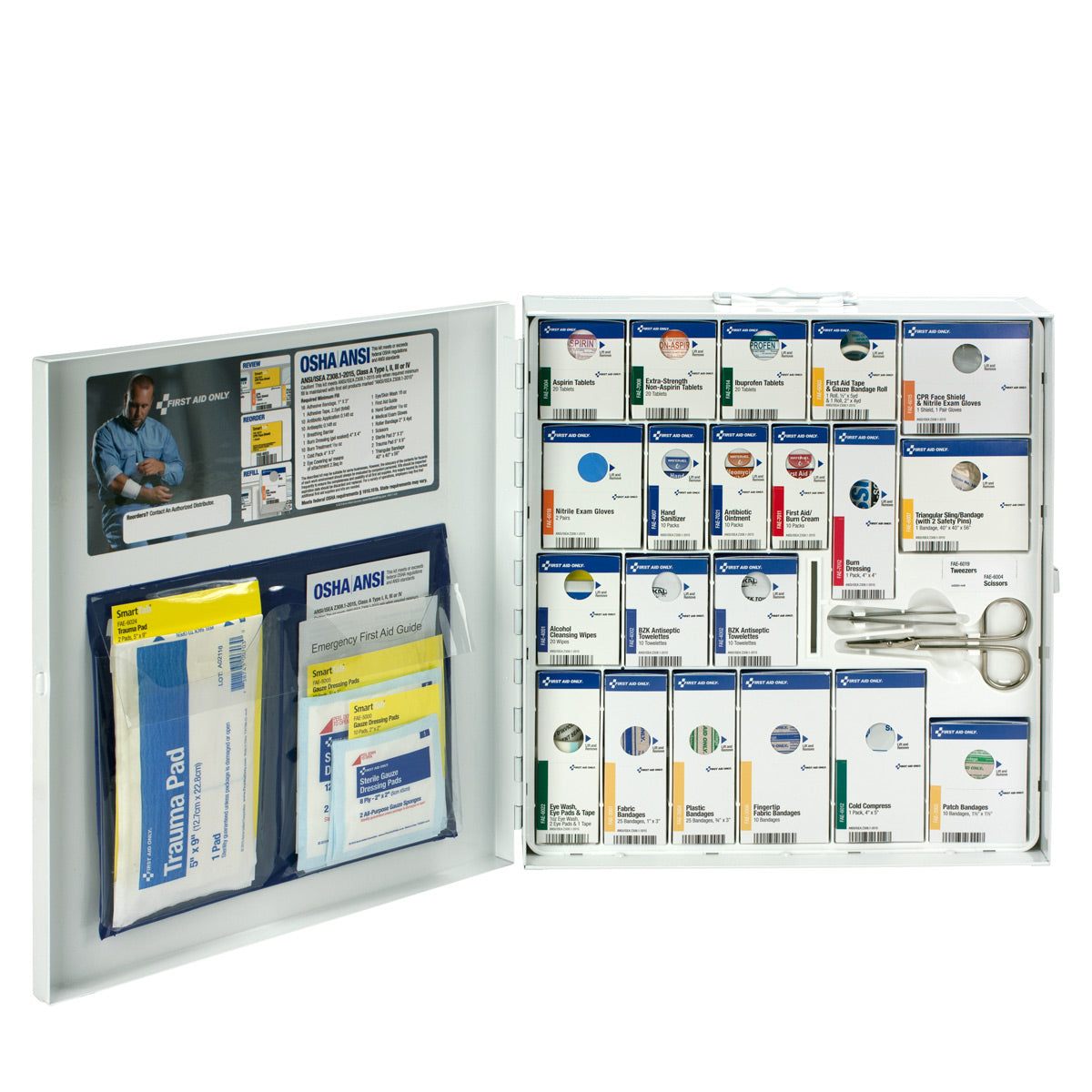 First Aid Only 50 Person Large Metal SmartCompliance Cabinet with Medication