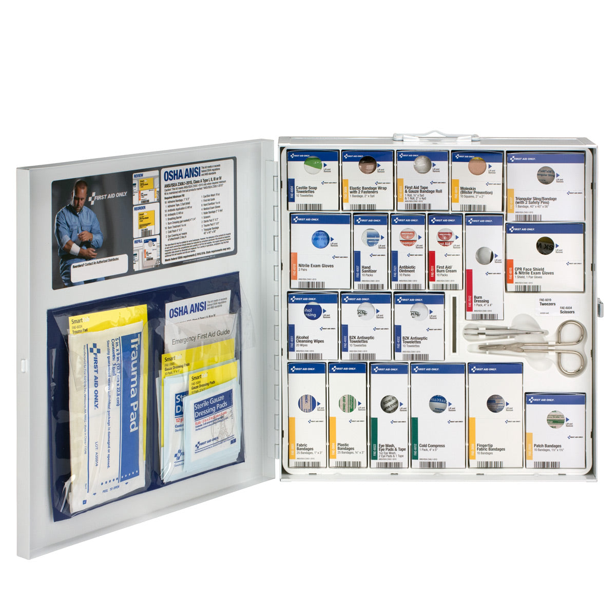 First Aid Only 50 Person Large Metal SmartCompliance Cabinet without medications