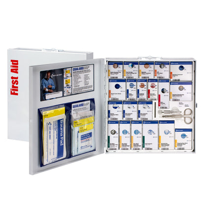 First Aid Only 50 Person Large Metal SmartCompliance Food Service Cabinet with Medications