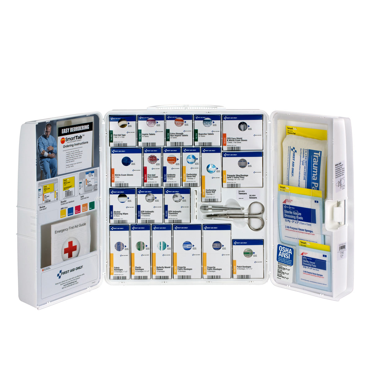 First Aid Only 50 Person Large Plastic SmartCompliance Cabinet with Medications