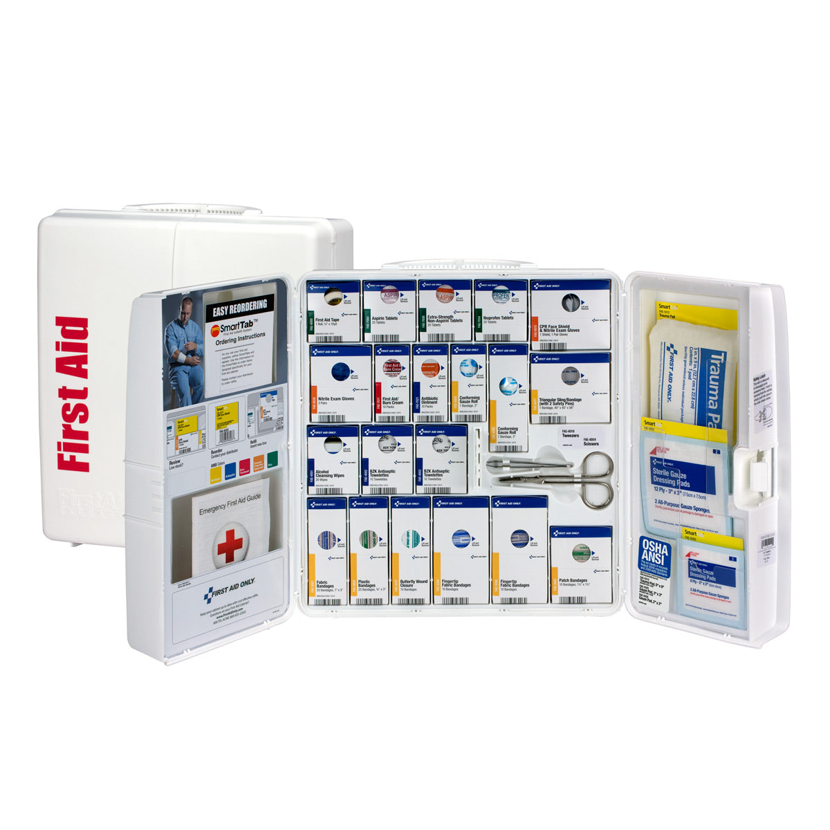 First Aid Only 50 Person Large Plastic SmartCompliance Cabinet with Medications