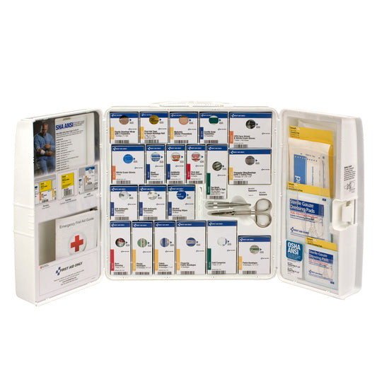 First Aid Only 50 Person Large Plastic SmartCompliance Cabinet without Medications