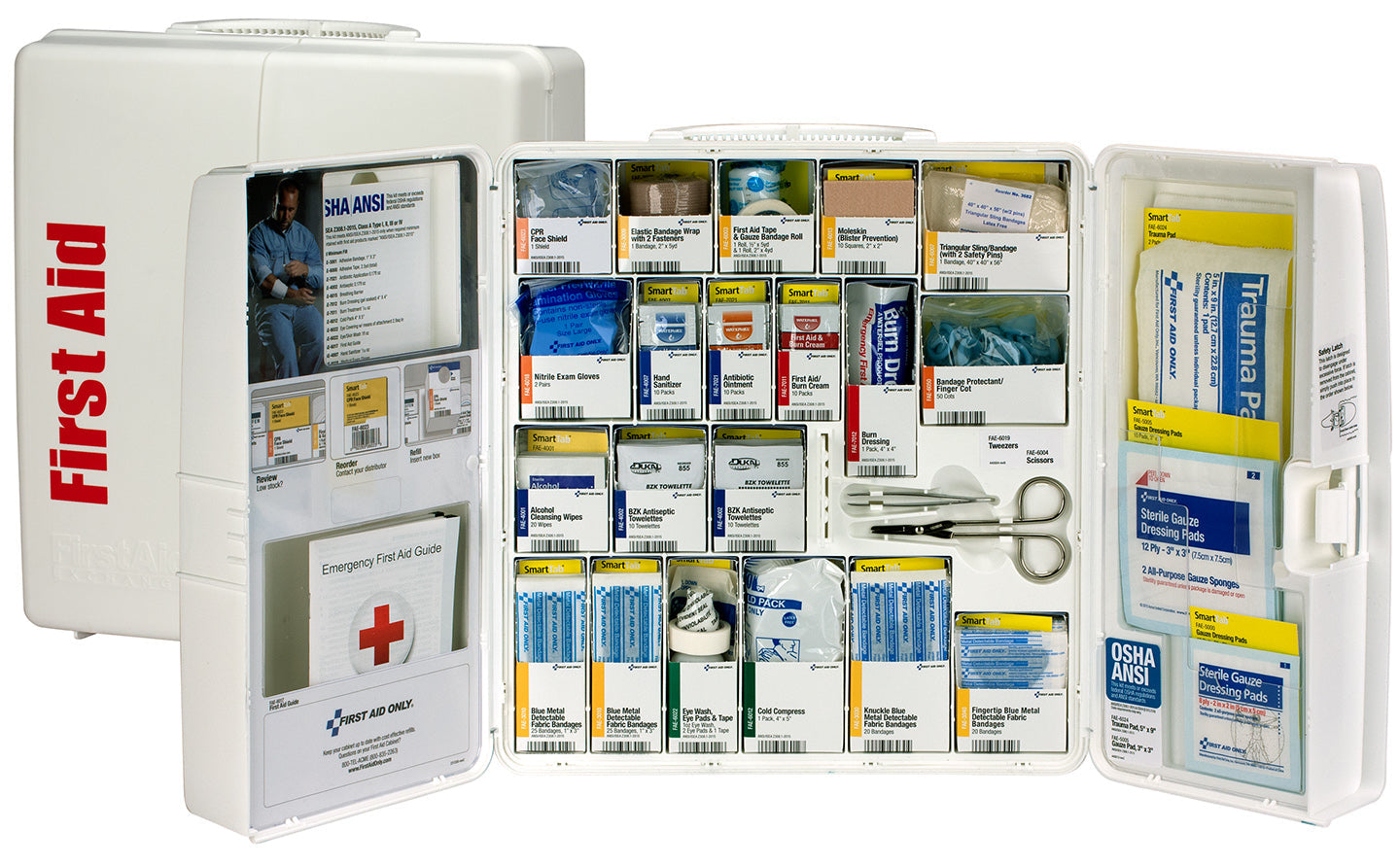 First Aid Only 50 Person Large Plastic SmartCompliance Food Service Cabinet without Medications