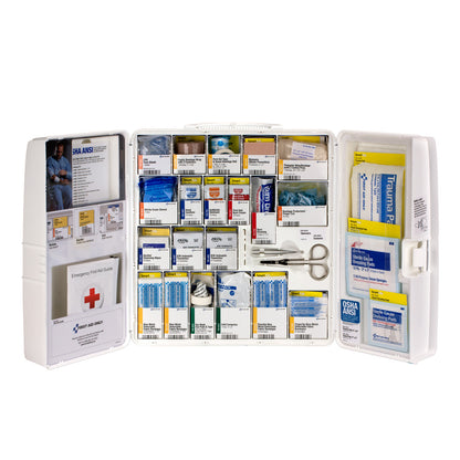 First Aid Only 50 Person Large Plastic SmartCompliance Food Service Cabinet without Medications