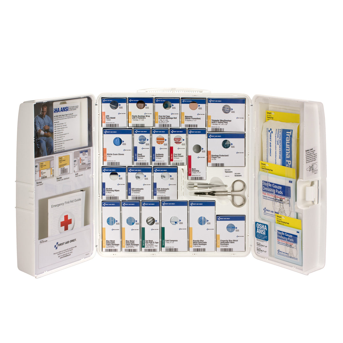 First Aid Only 50 Person Large Plastic SmartCompliance Food Service Cabinet without Medications