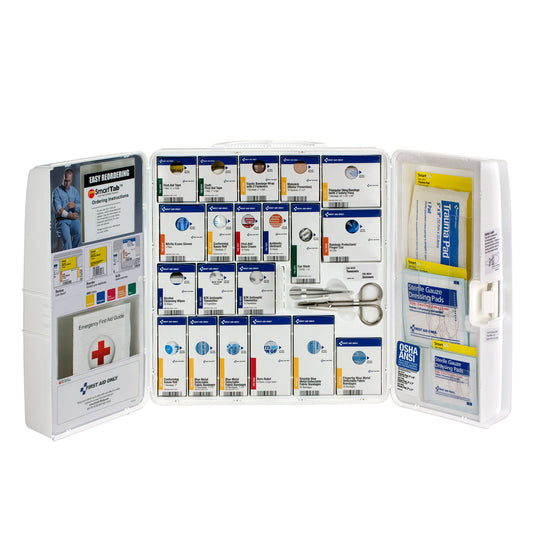 First Aid Only 50 Person Large Plastic SmartCompliance Food Service Cabinet without Medications