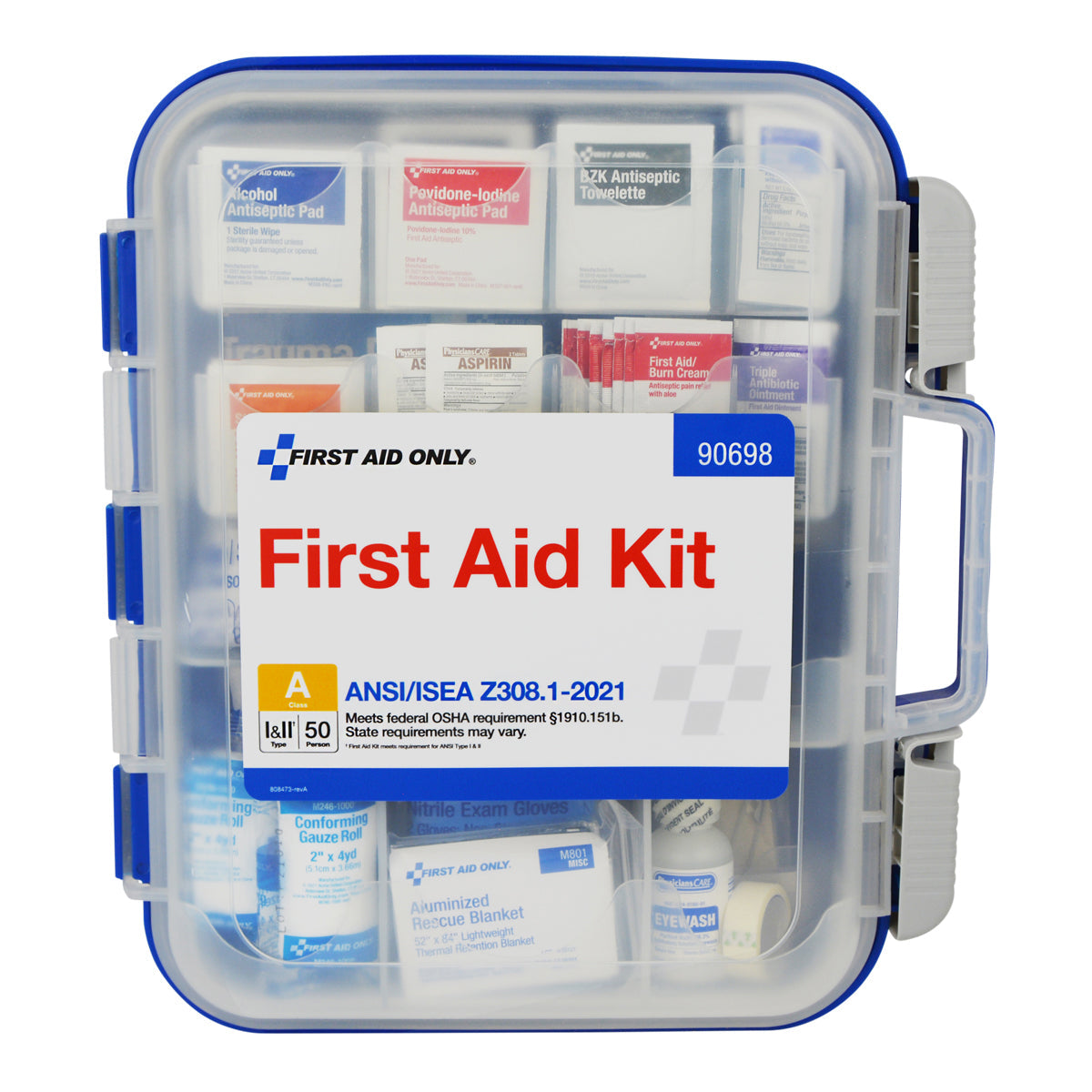 First Aid Only 50 Person ReadyCare ANSI A Large Kit Plastic Case 2021 Compliant