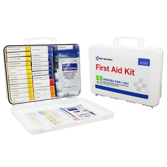 First Aid Only 50 Person Transportation Unitized Plastic Kit ANSI B 2021 Compliant