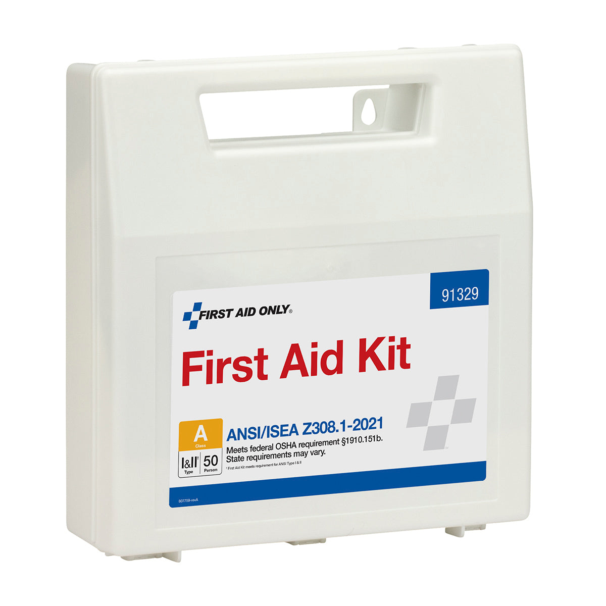 50P Bulk Plastic ANSI A Kit with Dividers - First Aid – firstaidonly