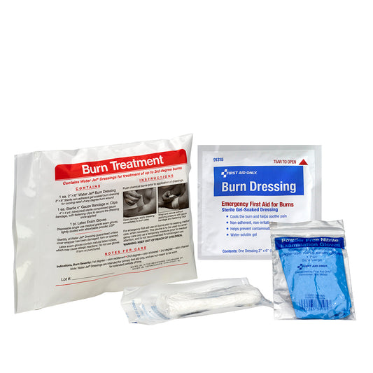 First Aid Only 6 Piece Water Jel Burn Care Triage Pack Treatment