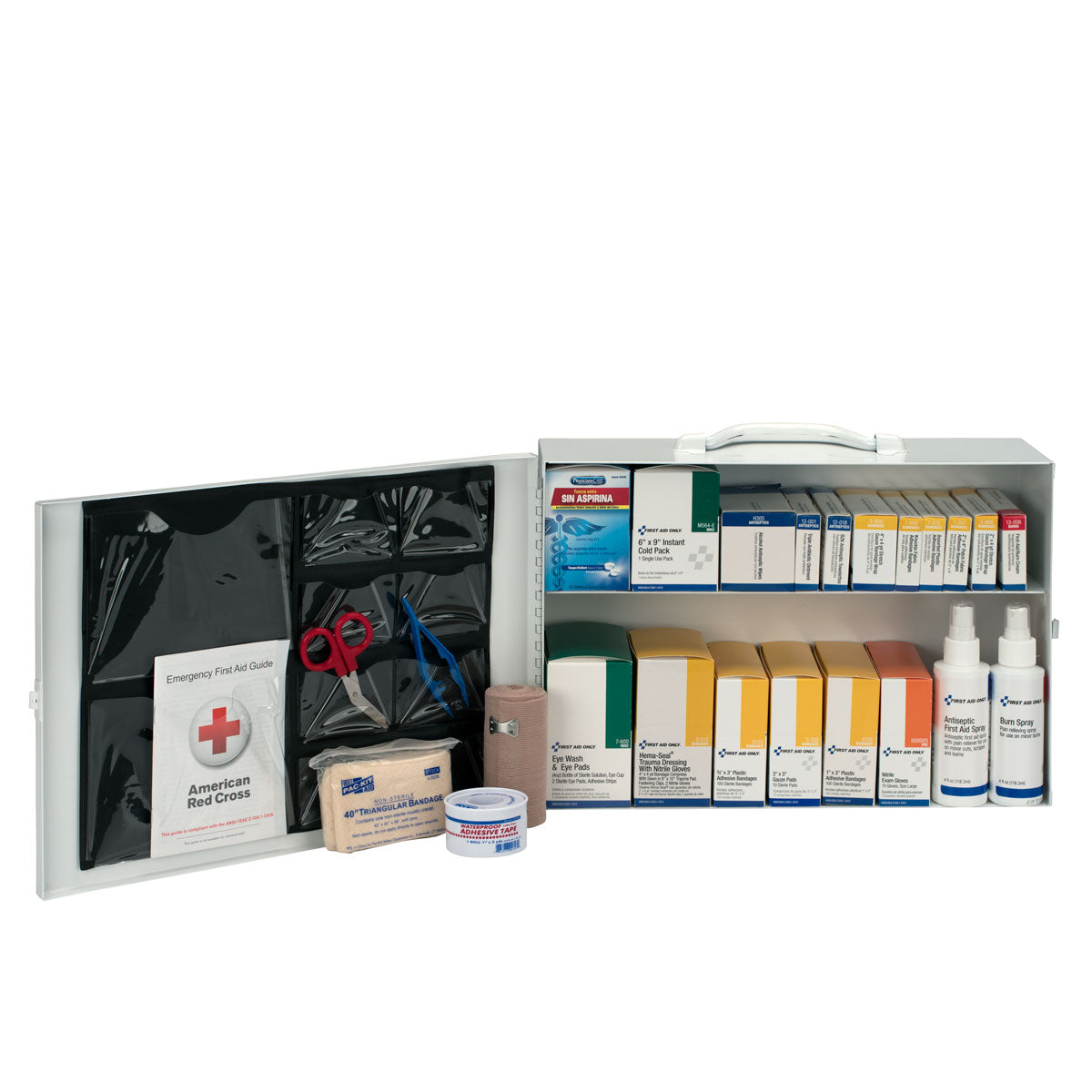 First Aid Only 75 Person 2 Shelf Steel Cabinet