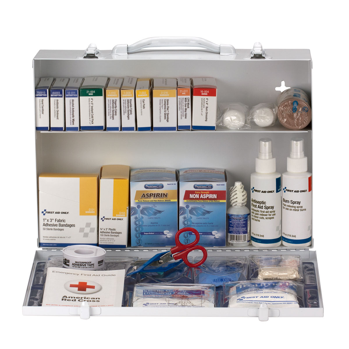 First Aid Only 75 Person ANSI A 2 Shelf Cabinet 2021 Compliant