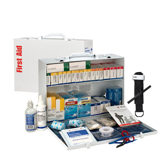 First Aid Only 75 Person ANSI B 2 Shelf Cabinet 2021 Compliant