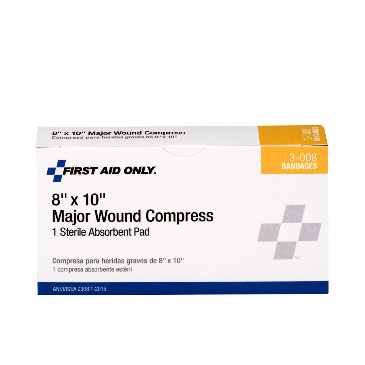 First Aid Only 8’’x10’’ Major Wound Compress 1 Per Box