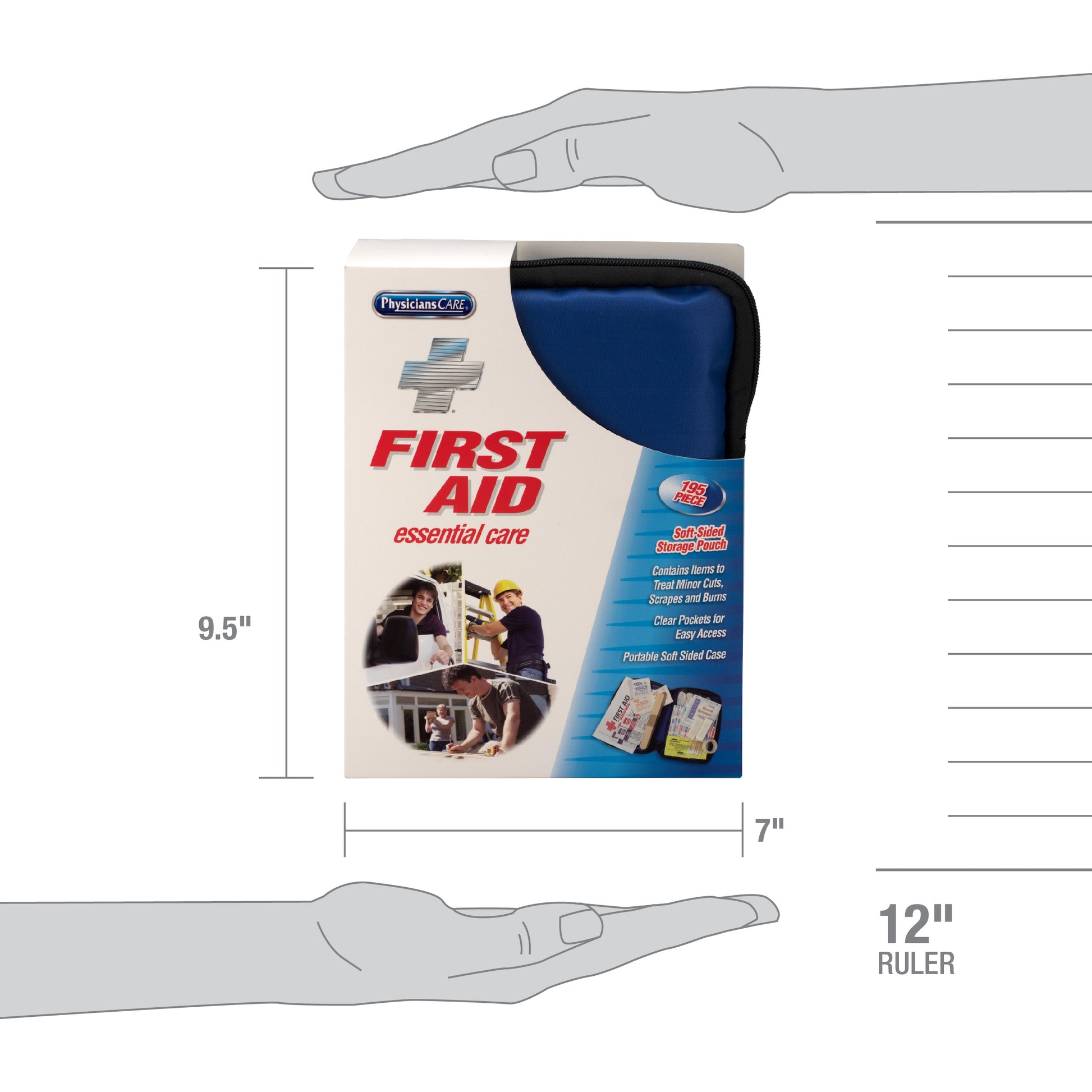 First Aid Only Essential Care Soft Sided Kit 195 Pieces