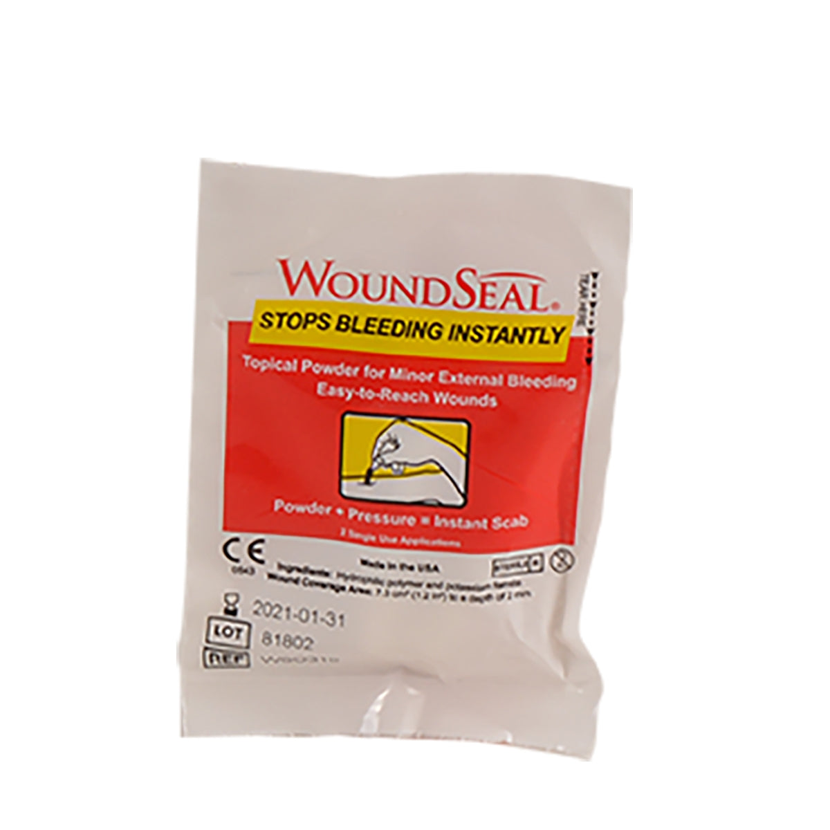 First Aid Only Wound Seal Blood Clot Powder Pour Packs Box of 2