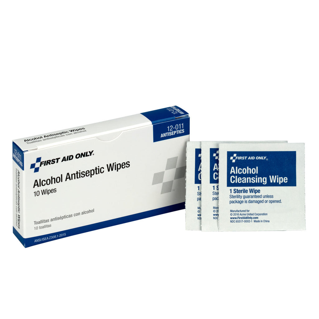Alcohol Wipes 10 per Box - First Aid Only – firstaidonly