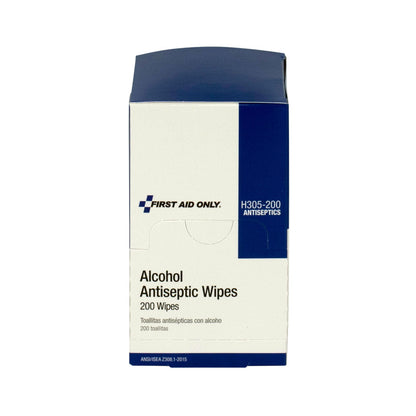 First Aid Only Alcohol Wipes 200 per Box Case of 12