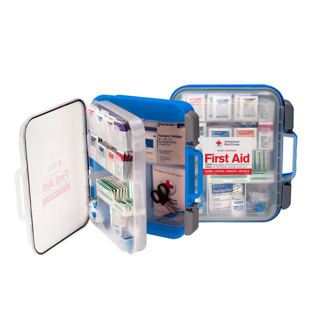 American Red Cross Clear Cover 50 Person ANSI A First – firstaidonly