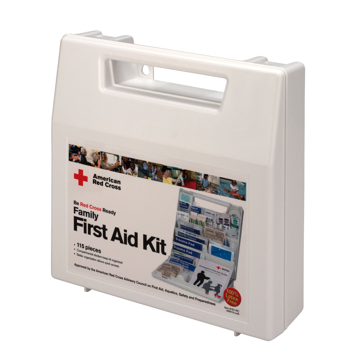 First Aid Only American Red Cross Deluxe Family Kit Plastic Case