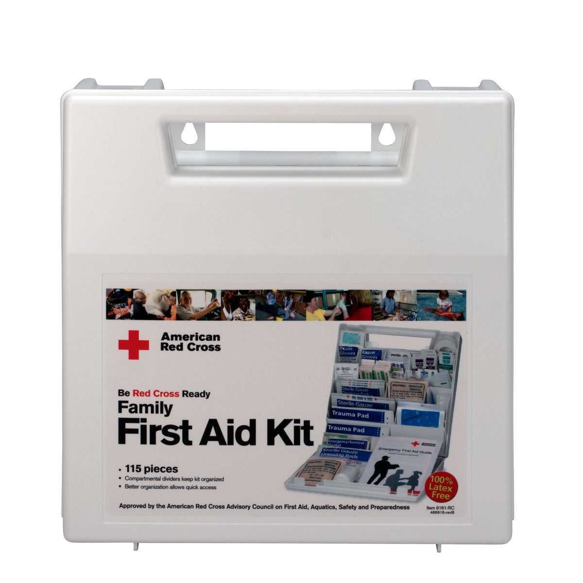 First Aid Only American Red Cross Deluxe Family Kit Plastic Case