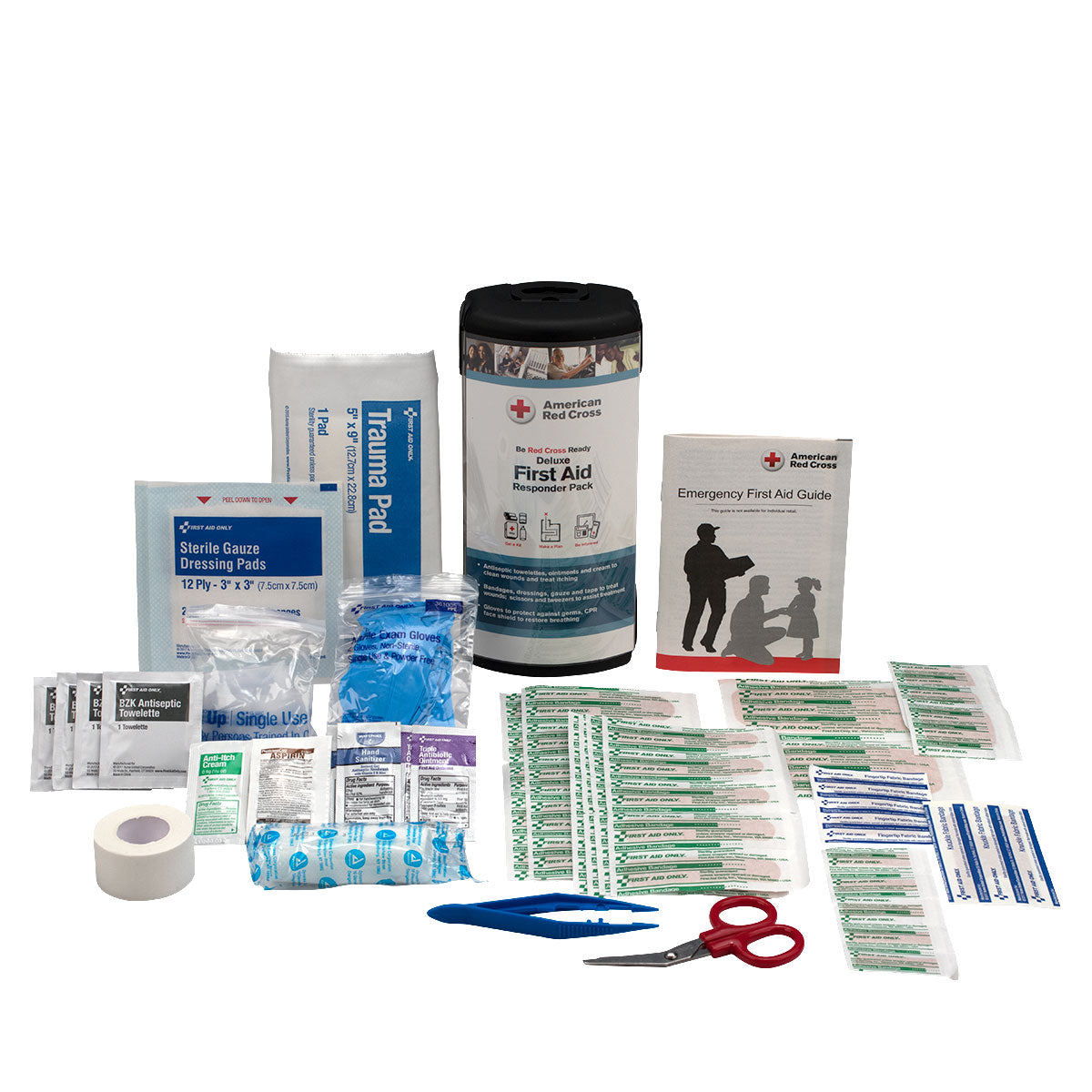Basic First Aid Pack American Red Cross Deluxe First Aid Responder Pack – firstaidonly