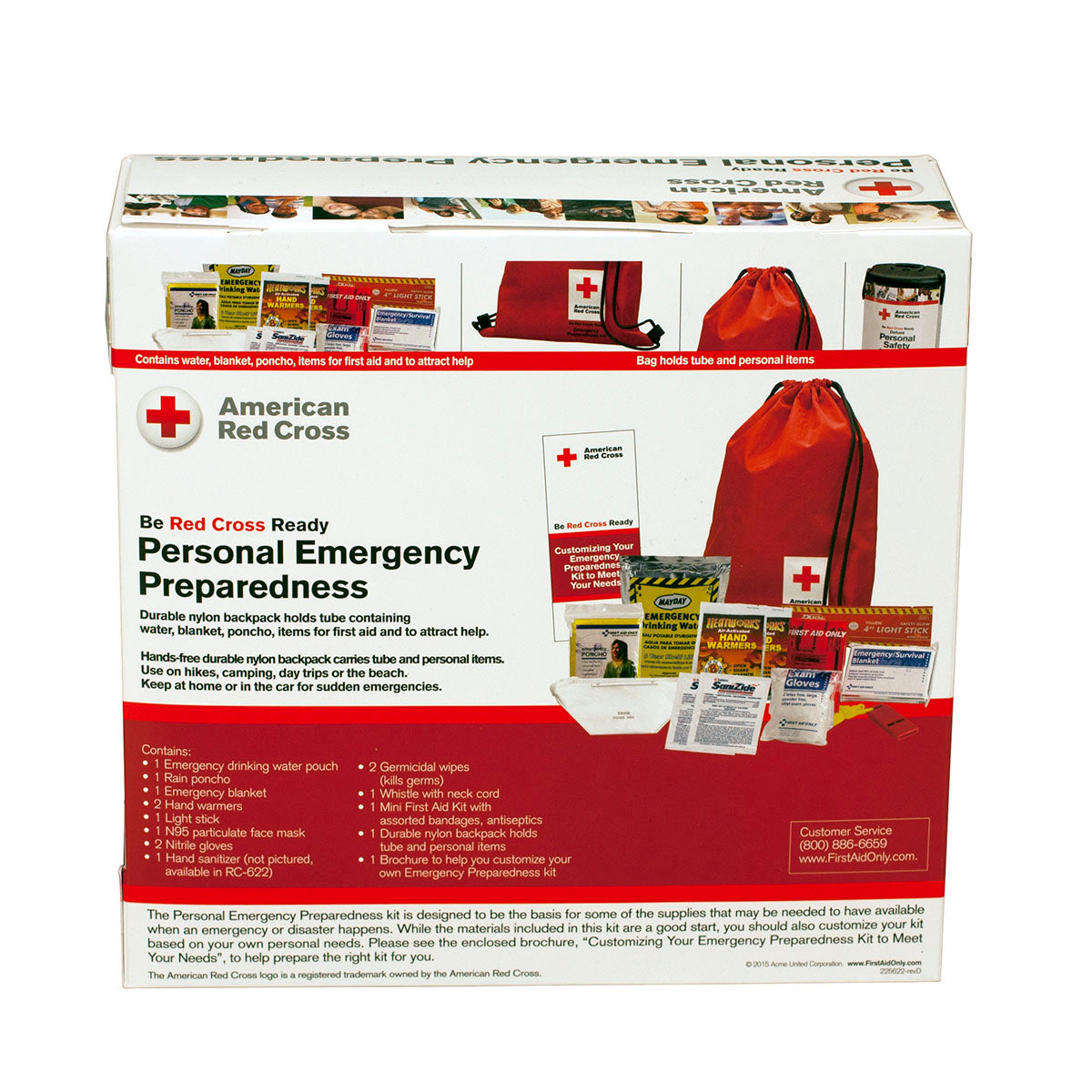 First Aid Only American Red Cross Deluxe Personal Safety Emergency Pack