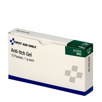 First Aid Only Anti-Itch Gel 12 Per Box