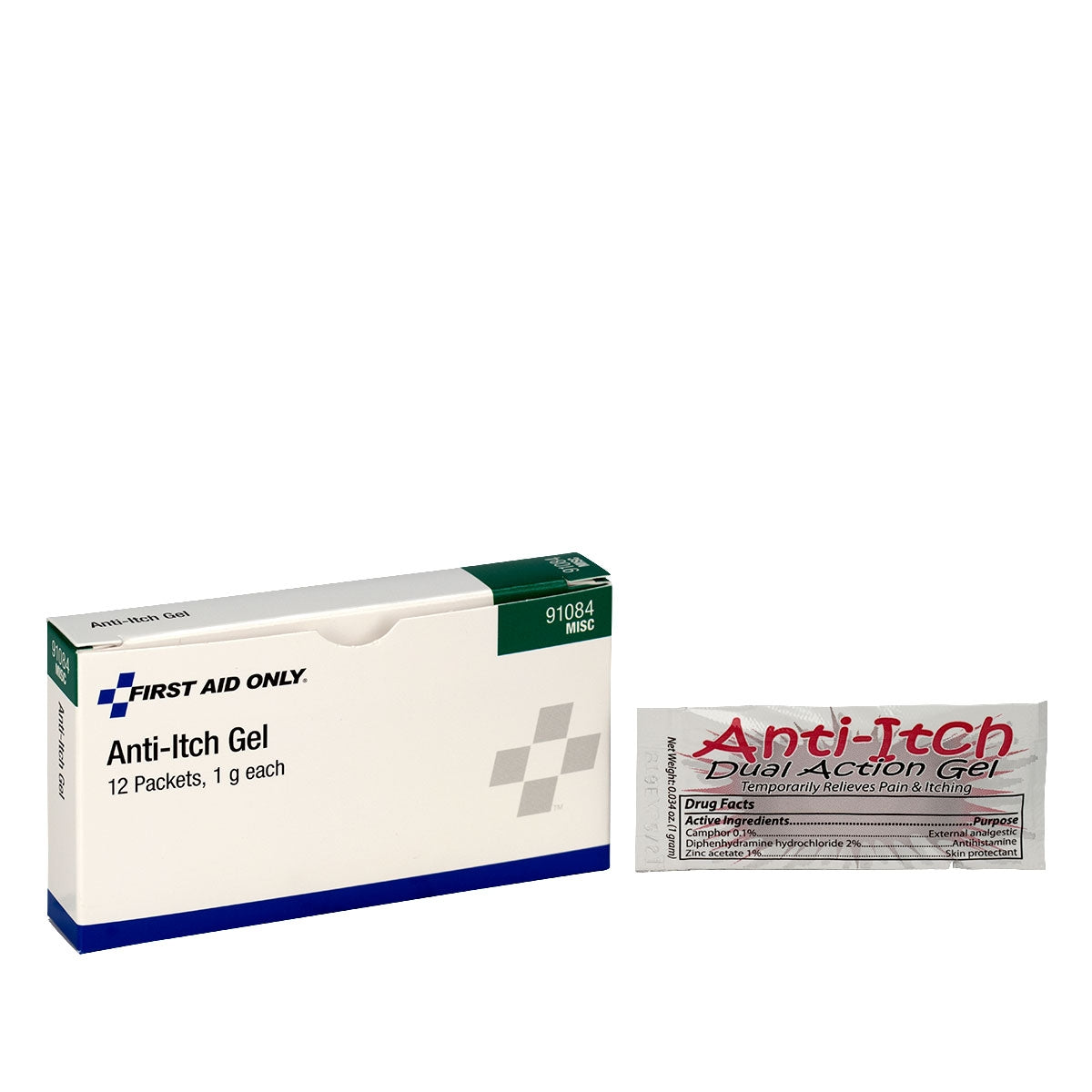 First Aid Only Anti-Itch Gel 12 Per Box