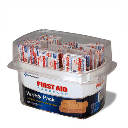 First Aid Only Assorted Bandage Box Kit: 150 Piece