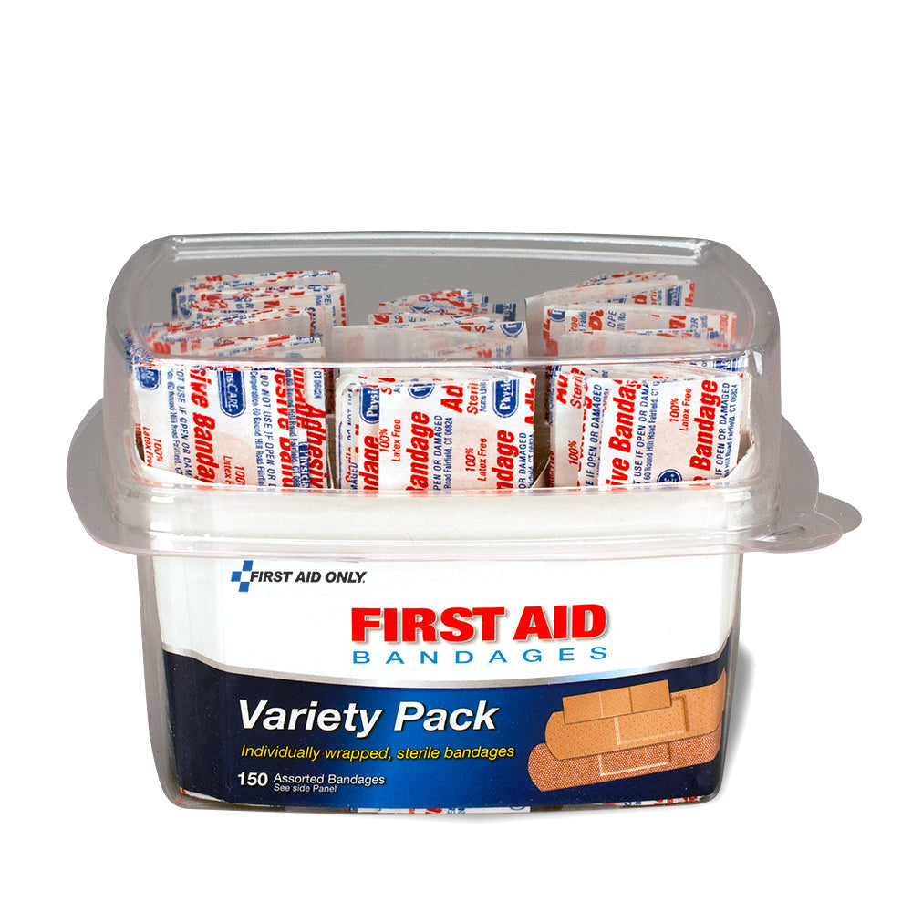 First Aid Only Assorted Bandage Box Kit: 150 Piece