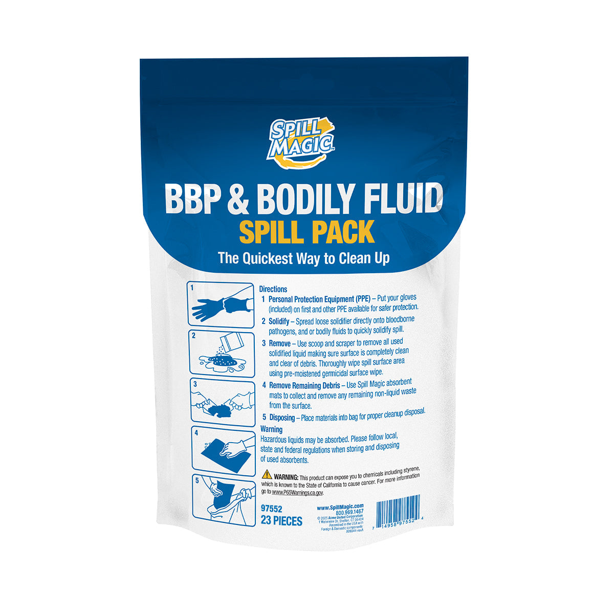 First Aid Only BBP & Bodily Fluid Spill Pack