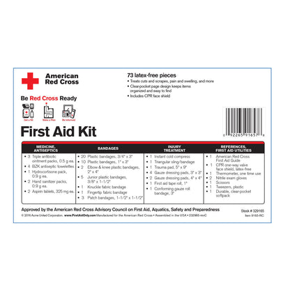 First Aid Only Be Red Cross Ready Kit