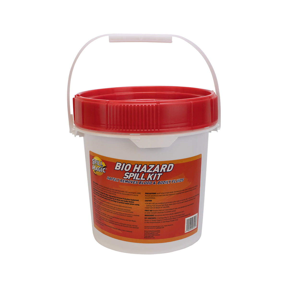 First Aid Only Biohazard Spill Kit Pail Container