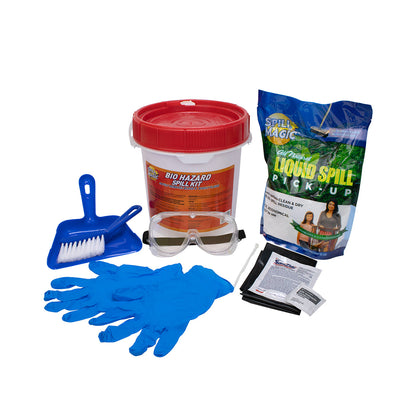 First Aid Only Biohazard Spill Kit Pail Container