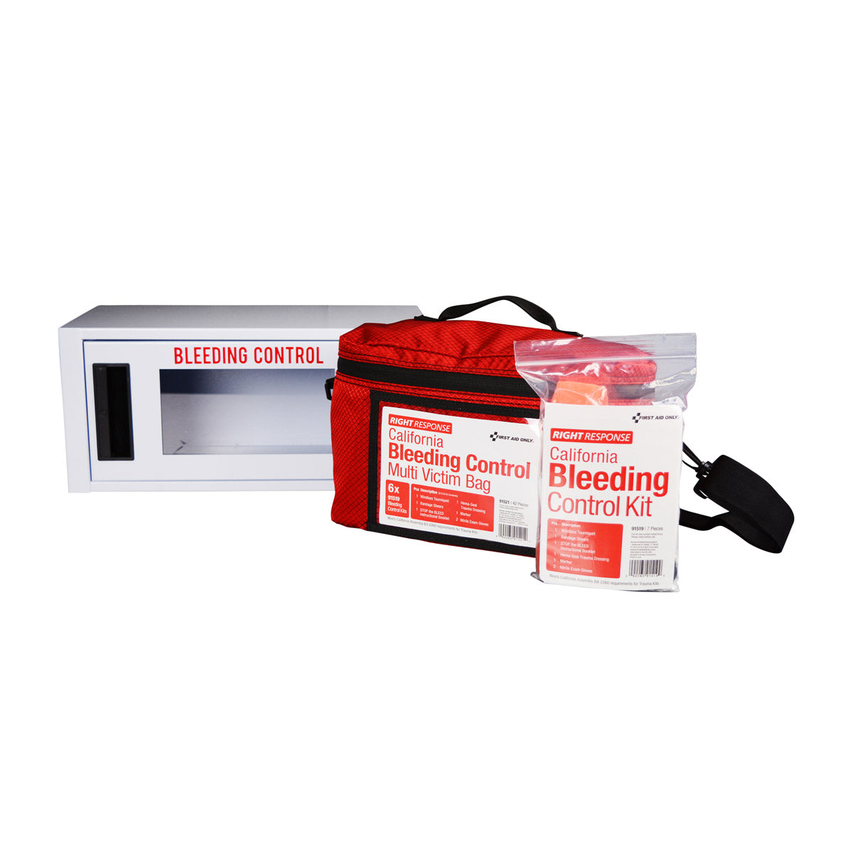 Bleeding Control Cabinet with Multiple Victim Bag – firstaidonly