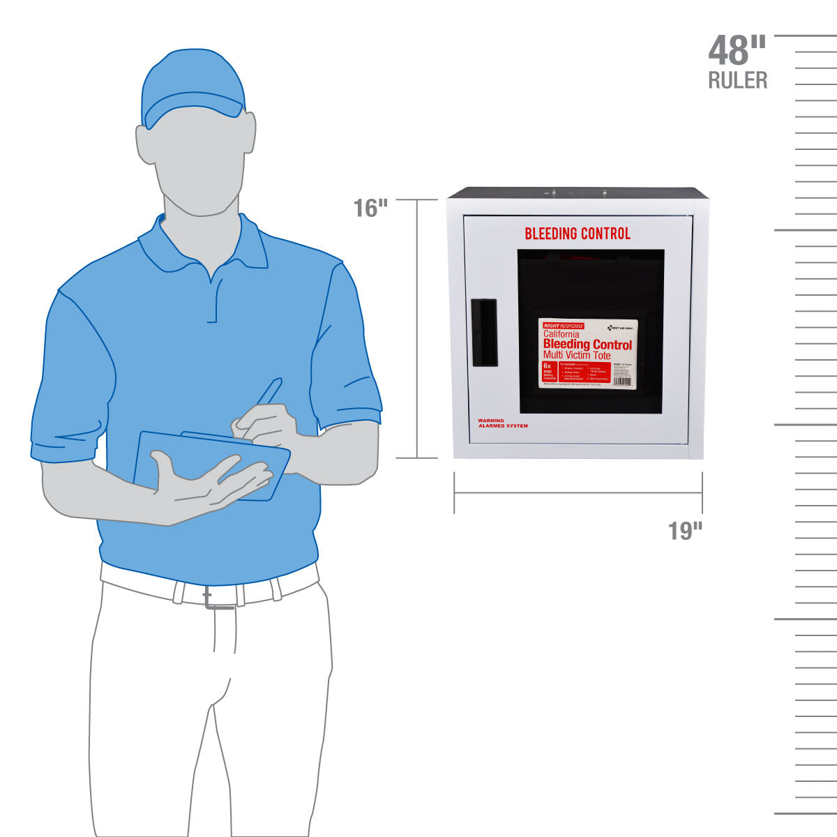 Bleeding Control Cabinet with Multiple Victim Tote – firstaidonly