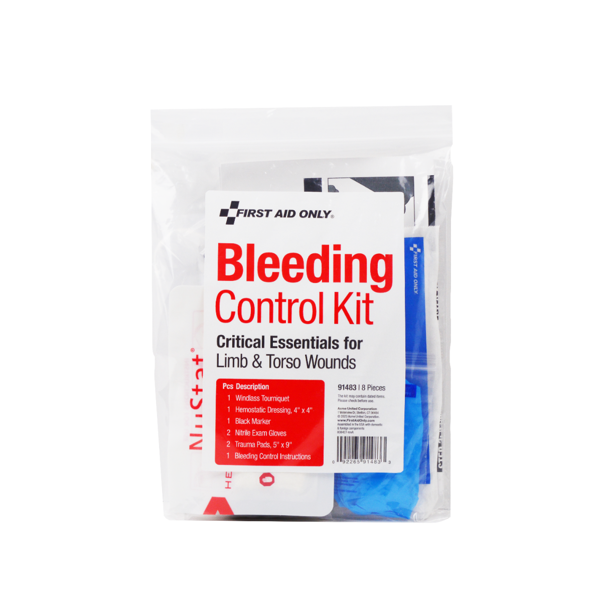 First Aid Only Bleeding Control Kit - Essentials Limb and Torso