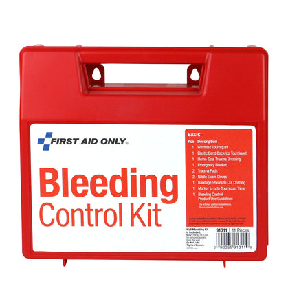 First Aid Only Bleeding Control Wall Station Basic Kit