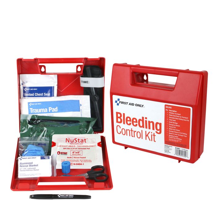 First Aid Only Bleeding Control Wall Station Deluxe Kit