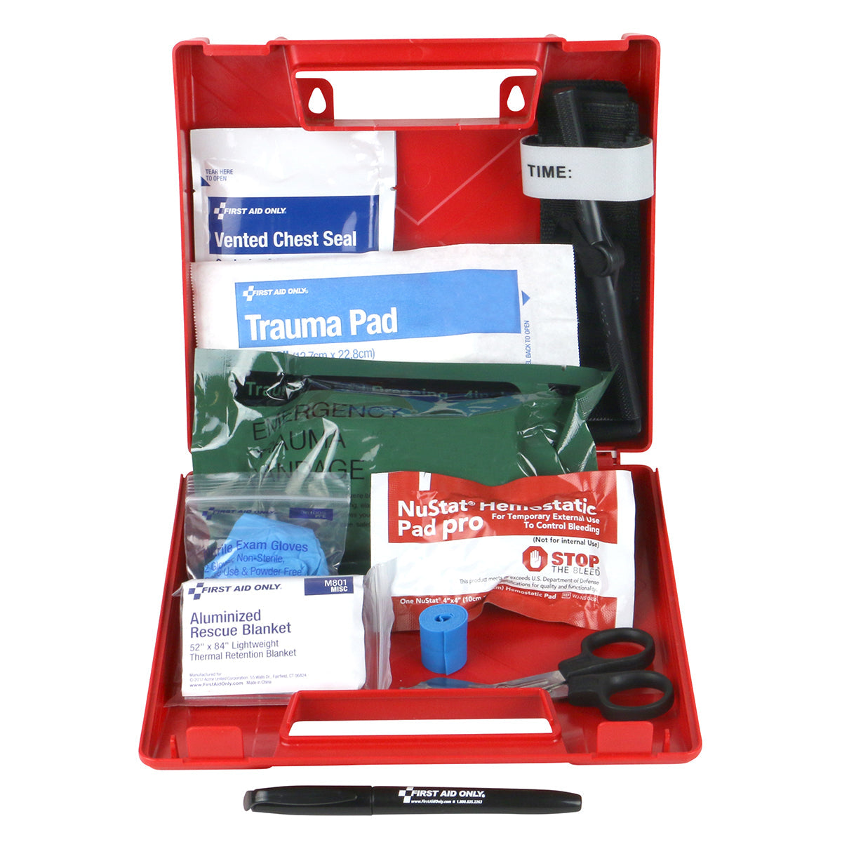 First Aid Only Bleeding Control Wall Station Deluxe Kit